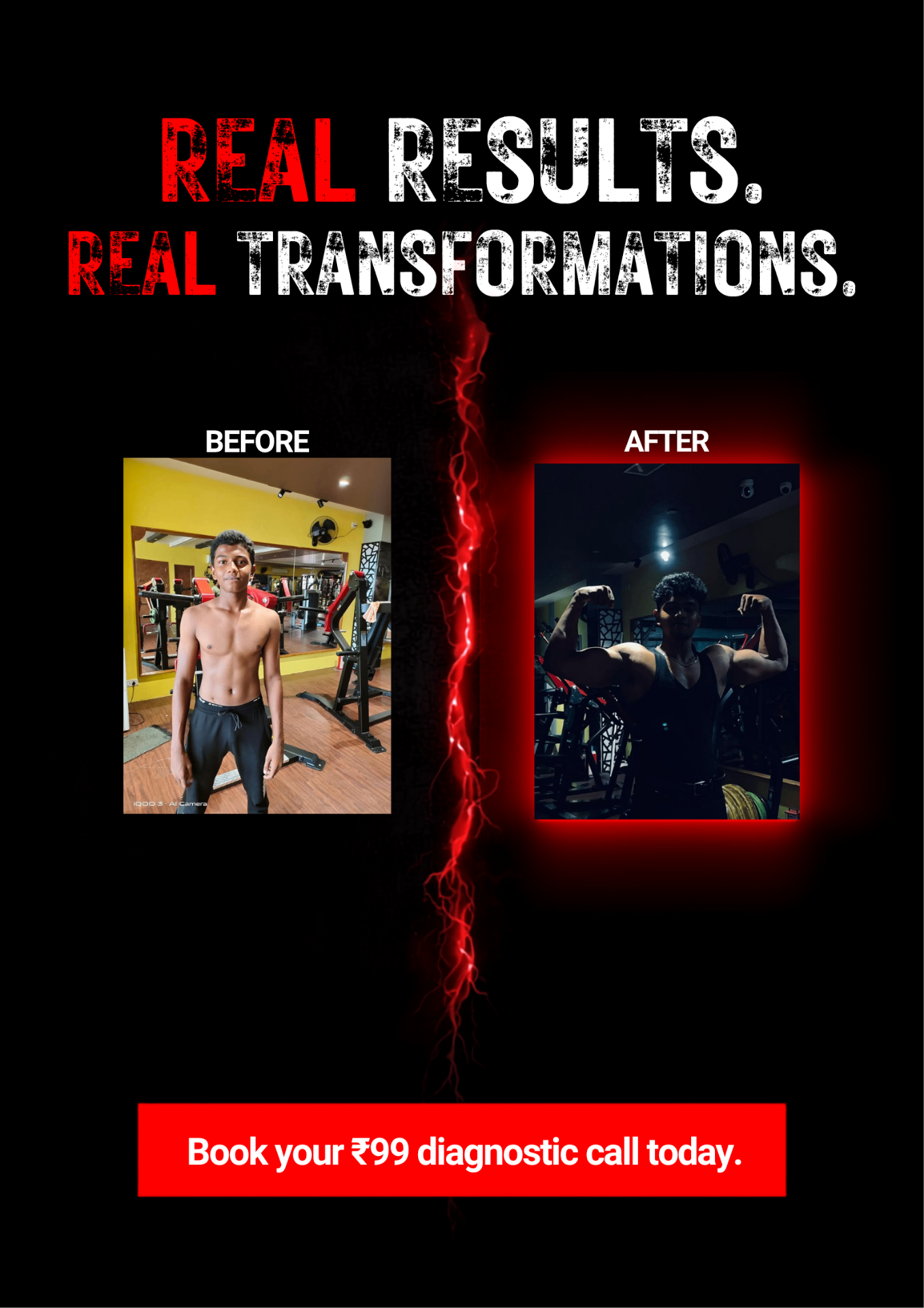 Lokesh — before and after transformation